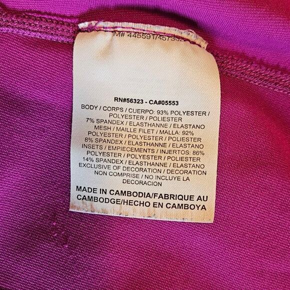 Nike Dri Fit 1/4 Zip Athletic Workout Long Sleeve Top Magenta Pink Women XLarge - Picture 5 of 8